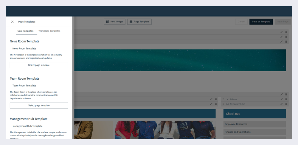 The Page Builder's Page Templates.
